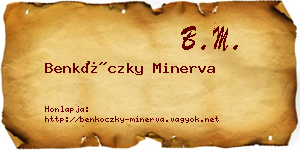 Benkóczky Minerva névjegykártya